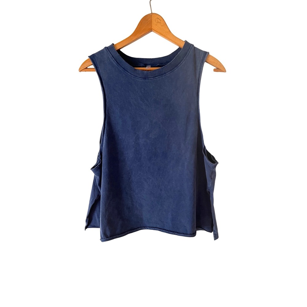 Free People Movement Womens XS Muscle Tank Top Blue Athletic Yoga Gym Dance